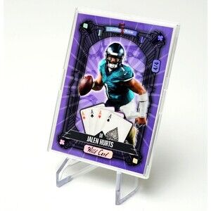 Jalen Hurts 4 Aces Purple  Mojo 5 Card Draw Wild Card 2024 Encased NM/M